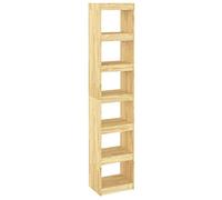 vidaXL Pin Massif Bibliothèque Séparateur de Pièce Cloison de Séparation Armoire à Livres Rangement Diviseur Paravent 40x30x199 cm