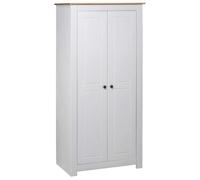 vidaXL Pin Massif Garde-Robe Penderie Armoire de Rangement Stockage Armoire de Vêtements Chambre à Coucher Maison Blanc 80x50x171,5 cm Assortiment Panama
