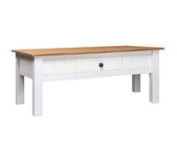 vidaXL Pin Massif Table Basse Table d'Appoint Table de Salon Bout de Canapé avec 1 Tiroir Table de Canapé Maison Intérieur 282684