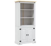 vidaXL Pin Placard Mexicain Buffet Bibliothèque Vitrine Armoire de Rangement Salle de Séjour Salle à Manger Couloir Blanc 282624
