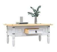 vidaXL Pin Table Basse Mexicain Table d'Appoint Table de Canapé Bout de Canapé Table de Salon Salle de Séjour Maison Blanc 282626