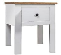 Vidaxl Table De Chevet Blanc 46x40x57 Cm Pin Gamme Panama Blanc