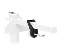 vidaXL Pince à parasol pour balcon blanc 38 mm acier