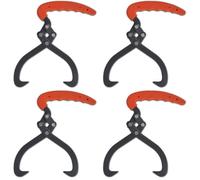 vidaXL Pinces à bûches 4 pcs avec manche en PVC 141269