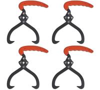 vidaXL Pinces à bûches 141269 – 4 pcs avec manche en PVC