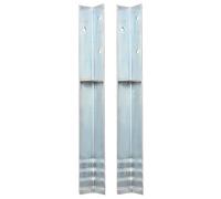 vidaXL 2X Piquet de Sol en Forme de L Acier Galvanisé Support d'Installation