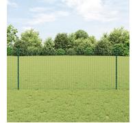 Piquets de Clôture 11 pcs U-Channel Vert 100 cm Acier 42006265