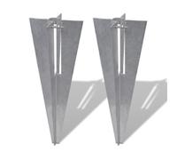 Piquets de poteau de clôture 2 pcs Acier