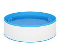 vidaXL Piscine à Eclaboussures Piscine Hors Sol Piscine Gonflable Piscine de Jardin Arrière-Cour Extérieur Revêtement en PVC 350x90 cm Blanc
