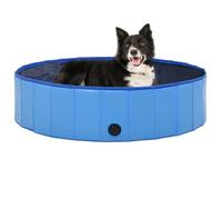 vidaXL Piscine pliable pour chiens Bleu 120x30 cm PVC