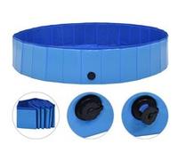 Vidaxl Piscine Pliable Pour Chiens Bleu 160x30 Cm Pvc