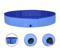 vidaXL Piscine pliable pour chiens Bleu 300x40 cm PVC