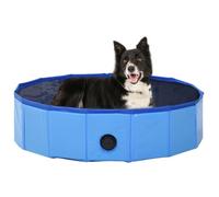 vidaXL Piscine pliable pour chiens Bleu 80x20 cm PVC