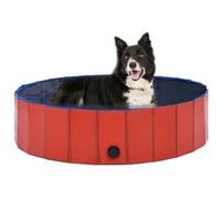 vidaXL Piscine pliable pour chiens Rouge 120x30 cm PVC G