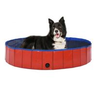 Vidaxl Piscine Pliable Pour Chiens Rouge 160x30 Cm Pvc