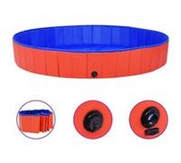 vidaXL Piscine pliable pour chiens Rouge 200x30 cm PVC G