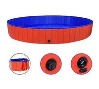 VidaXL Piscine pliable pour chiens Rouge 300x40 cm PVC