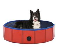 Vidaxl Piscine Pliable Pour Chiens Rouge 80x20 Cm Pvc