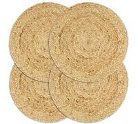 Placemats 4 st rond 38 cm jute natuurlijk133834