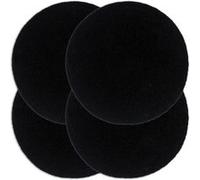 Placemats 4 st rond 38 cm katoen effen zwart 133844