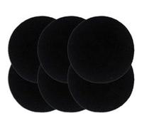 vidaXL Placemats 6 st rond 38 cm katoen effen zwart 133845 Noir G