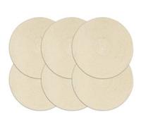 vidaXL Placemats 6 st rond 38 cm katoen natuurlijk 133843 Brun G
