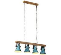 vidaXL Plafondlamp 25 W E27 90x24x111 cm verweerd blauw371836 Bleu G