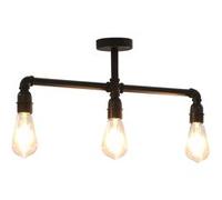 vidaXL Plafondlamp 3xE27 zwart281628 Noir G