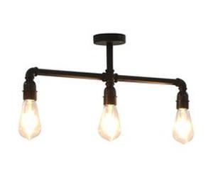 vidaXL Plafondlamp 3xE27 zwart281628 Noir G