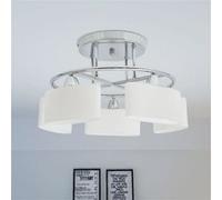 vidaXL Plafondlamp met ellipsvormige glazen kappen 5xE14 200W50494 Blanc G