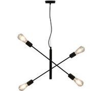 Vidaxl Plafonnier Avec Ampoules À Filament 2 W Noir E27 Noir