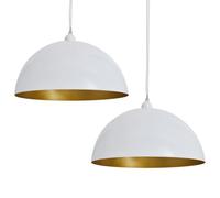 Vidaxl Plafonnier 2 Pcs Hauteur Réglable Semi-Sphérique Blanc