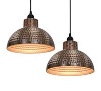 Vidaxl Plafonnier 2 Pcs Semi-Sphérique Couleur Cuivre Multicolore