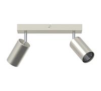 Vidaxl Plafonnier 2 Voies Réglable Gu10 En Nickel Brossé