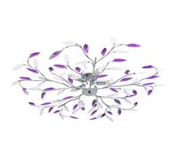 vidaXL Plafonnier à bras en forme de feuille cristal acrylique 5 ampoules E14 289240