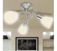 vidaXL Plafonnier Abat-jour Verre 3 Ampoules Luminaire Lampe Suspension Lustre 240983