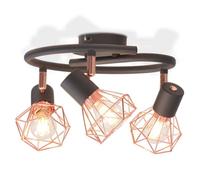 vidaXL Plafonnier avec 3 ampoules LED à filament 12 W 244395