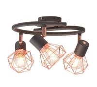 vidaXL Plafonnier avec 3 Projecteurs Lampe de Plafond Eclairage Lustre Luminaire de Salon Salle de Séjour Maison Intérieur 244390