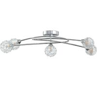 vidaXL Plafonnier avec abat-jour en treillis métallique pour 5 ampoules LED G9