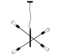 Vidaxl Plafonnier Avec Ampoules À Filament 2 W Noir E27