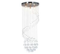 Vidaxl Plafonnier Avec Perles De Cristal Argenté Spirale G9 argent