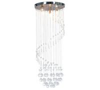 vidaXL Plafonnier 281577 – Lustre spirale suspendu avec perles de cristal pour salon