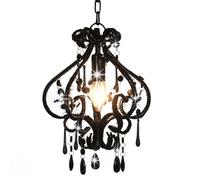 Vidaxl Plafonnier Avec Perles Noir Rond E14 Noir