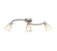 Vidaxl Plafonnier Et Abat-Jour Verre Transparent 3 Ampoules E14 Tulipe