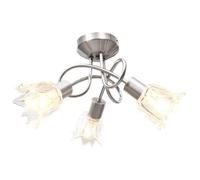 vidaXL Plafonnier et Abat-jour Lustre Lampe Suspendue Luminaire d'Intérieur Salon Chambre à Coucher Verre Transparent 3 289227