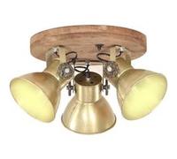 vidaXL Plafonnier Industriel Lampe Suspendue Applique Murale Eclairage Luminaire Salon Salle de Séjour Salle à Manger 25 W Laiton 42x27 cm E27 Multicolore