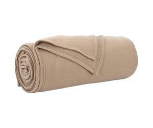 vidaXL Plaid Camel 170 x 130 cm 0.34 kg Polaire