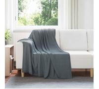 Vidaxl Jeté Gris Foncé 170 X 130 Cm Toison