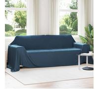 vidaXL Jeté Bleu marine 350 x 270 cm Toison