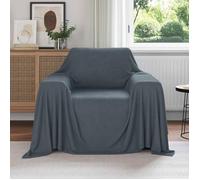Vidaxl Jeté Gris Foncé 210 X 140 Cm Toison